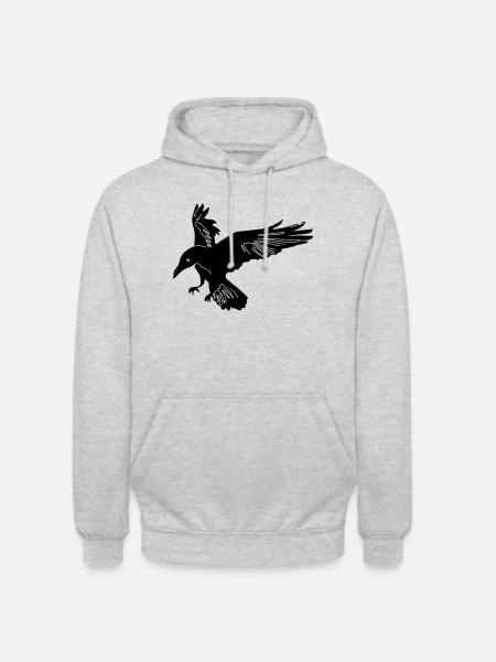 Raven Hugin - Unisex Hoodie - light heather grey