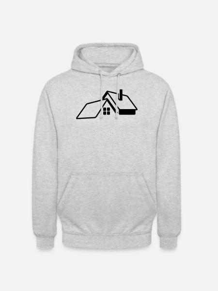 House transparent logo - Unisex Hoodie - light heather grey