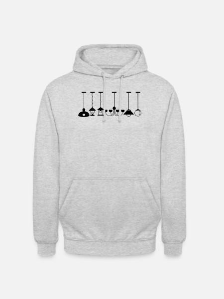 Collection de suspensions - Sweat-shirt à capuche unisexe - gris clair chiné