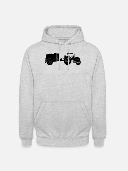 Tractor with vulture tank - Unisex Hoodie - light heather grey