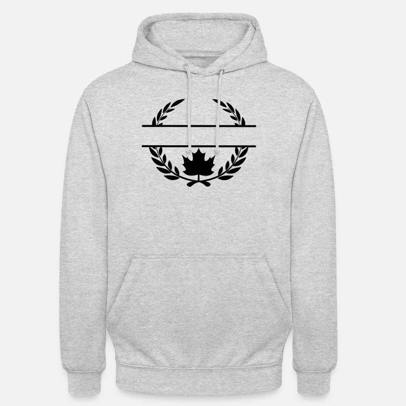 Canada maple leaf laurel wreath - Unisex Hoodie - light heather grey