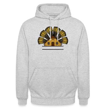 Granary color with grain bow - Unisex Hoodie - light heather grey - Front - Alina (178cm) & Michal (187cm)