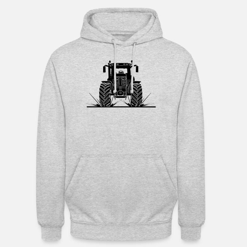 Traktor durch Schlamm - Unisex Hoodie - Hellgrau meliert