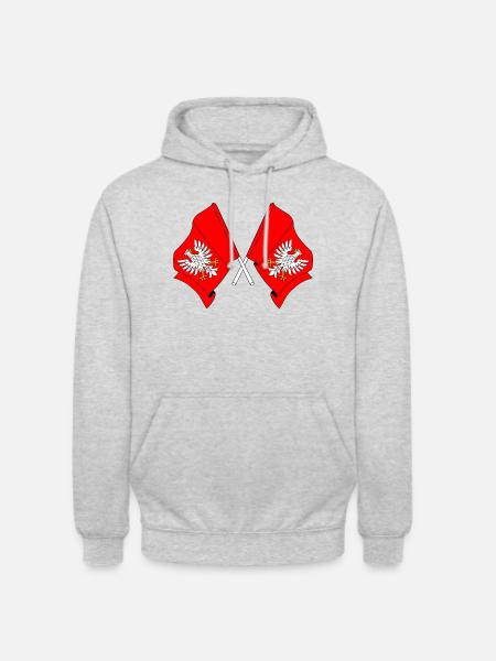 Two flags Masovia - Unisex Hoodie - light heather grey