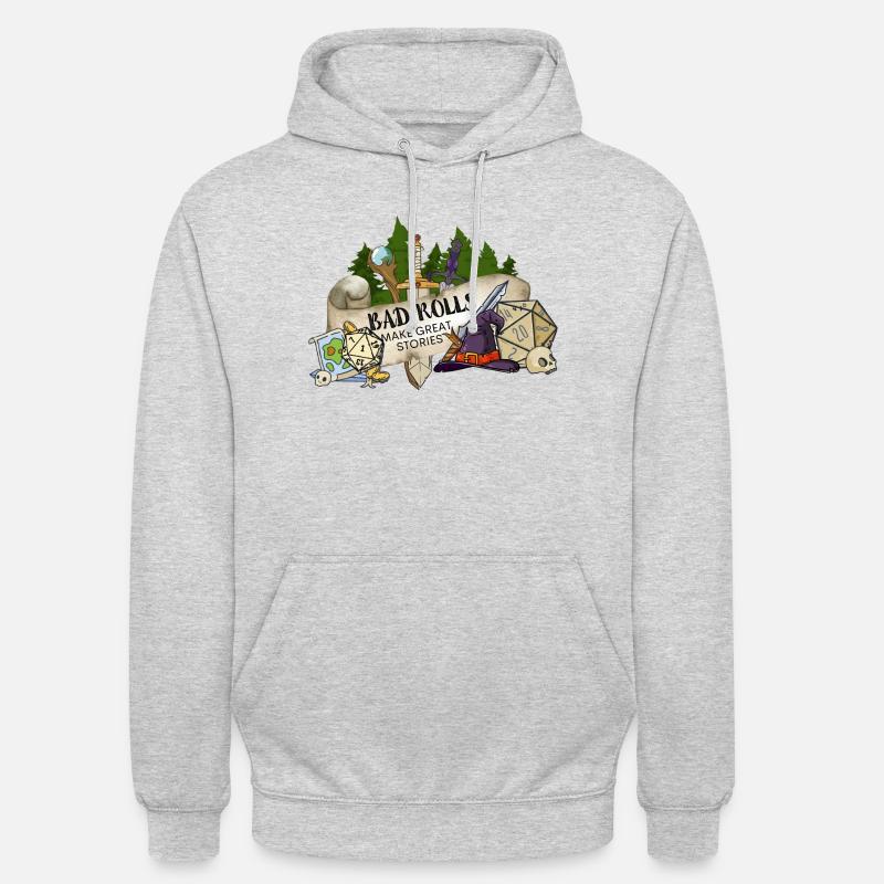 Bad Rolls make great stories - Unisex Hoodie - Hellgrau meliert