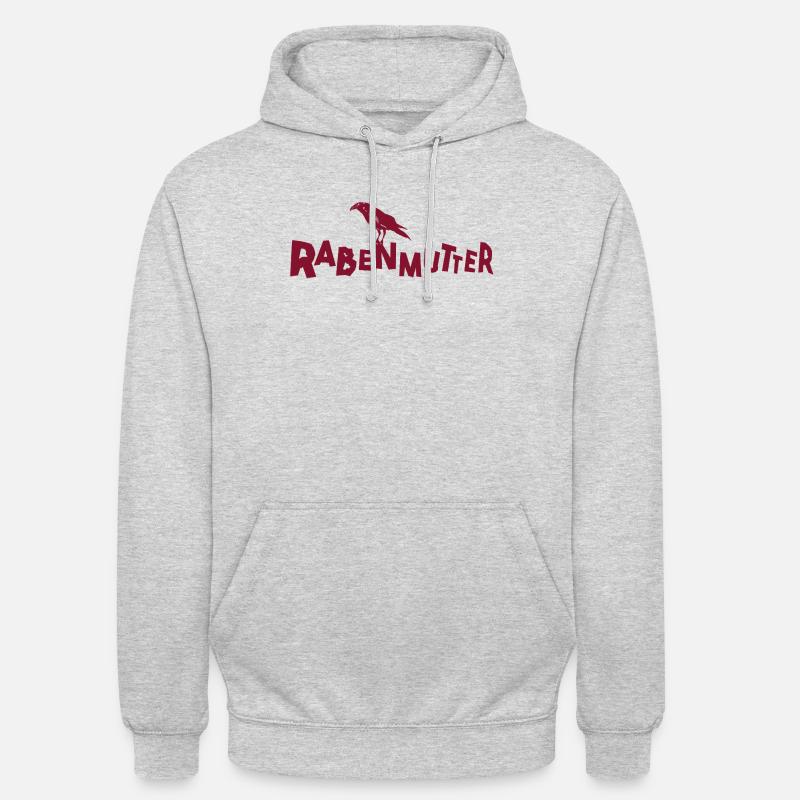 Rabenmutter - Mutter - Mama - Mami - Rabe - Unisex Hoodie - Hellgrau meliert