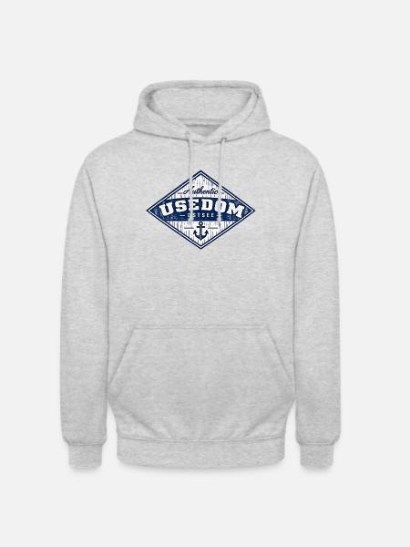 Usedom - Insel - Ostsee - Deutschland - Unisex Hoodie - Hellgrau meliert