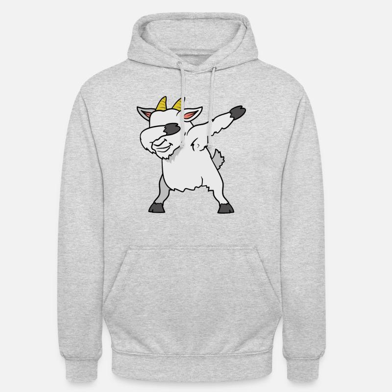 Dabbing Dab Ziege - Unisex Hoodie - Hellgrau meliert
