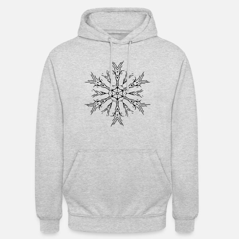 Mandala Lines Abstract Shape Pattern - Unisex Hoodie - light heather grey