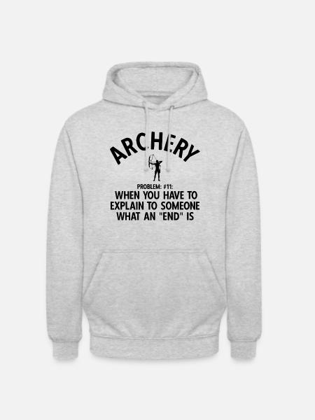 Bogenschießen Archery - Unisex Hoodie - Hellgrau meliert