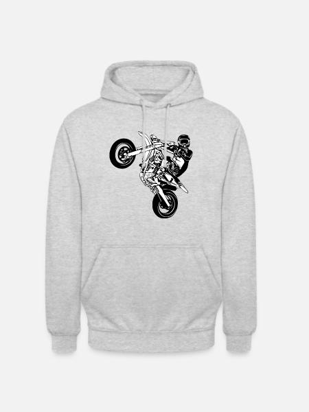 Supermoto - Unisex Hoodie - Hellgrau meliert