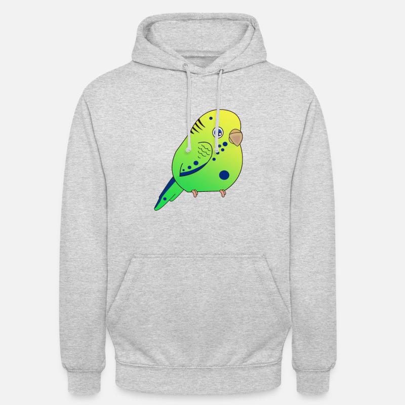 Budgerigar, Small Budgerigar - Unisex Hoodie - light heather grey