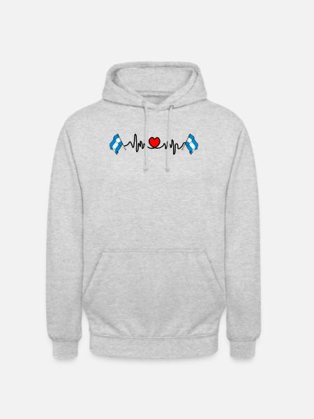 Herzfrequenz-Cardio für Honduras - Unisex Hoodie - Hellgrau meliert