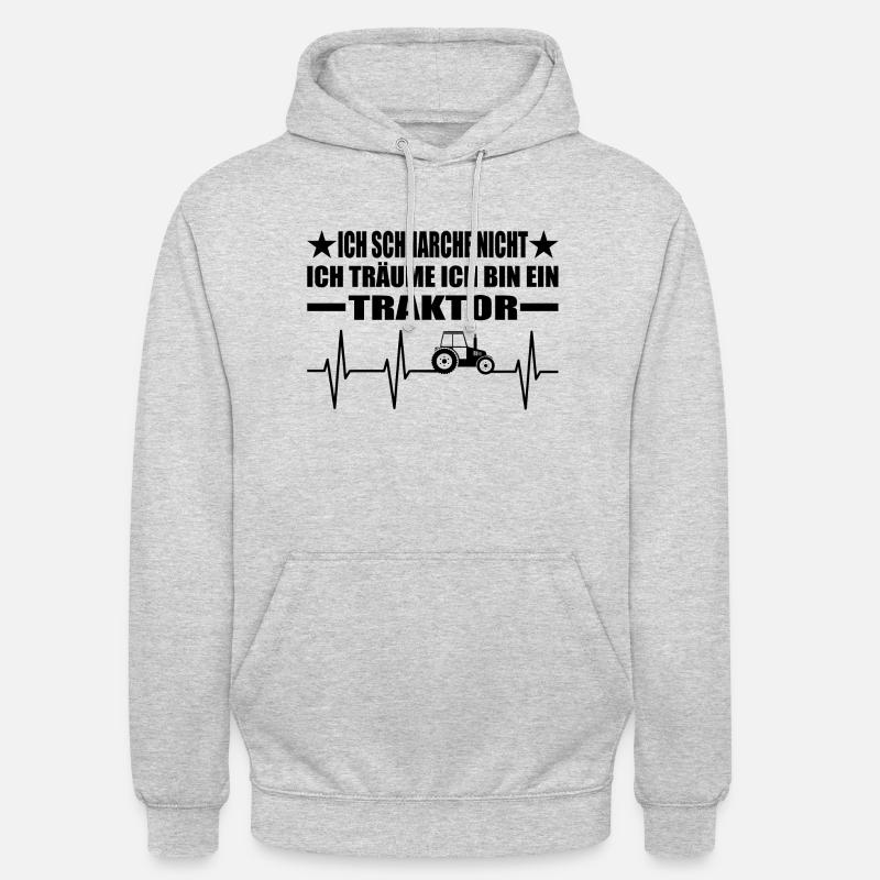 Traktor - Unisex Hoodie - Hellgrau meliert