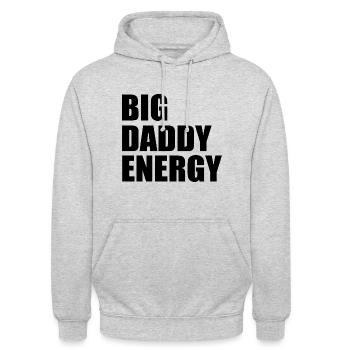 Big daddy energy - Unisex Hoodie - Hellgrau meliert - Vorne - Alina (178cm) & Michal (187cm)