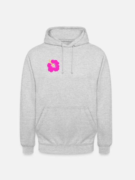 Hibiscus flower - Unisex Hoodie - light heather grey