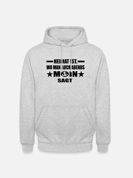 Moin - Unisex Hoodie - Hellgrau meliert