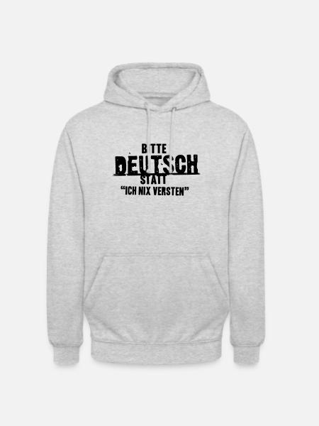 PLEASE GERMAN - Unisex Hoodie - light heather grey
