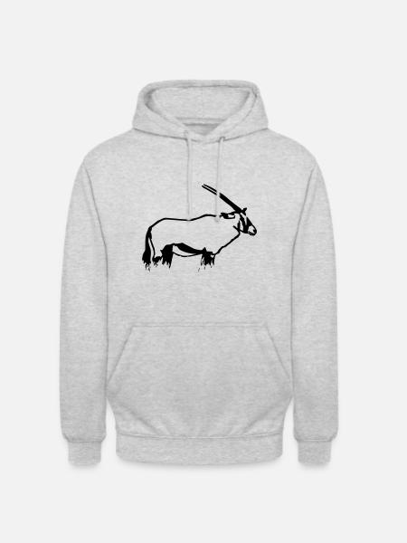 Oryx - Antilope - Antelope - Unisex Hoodie - Hellgrau meliert