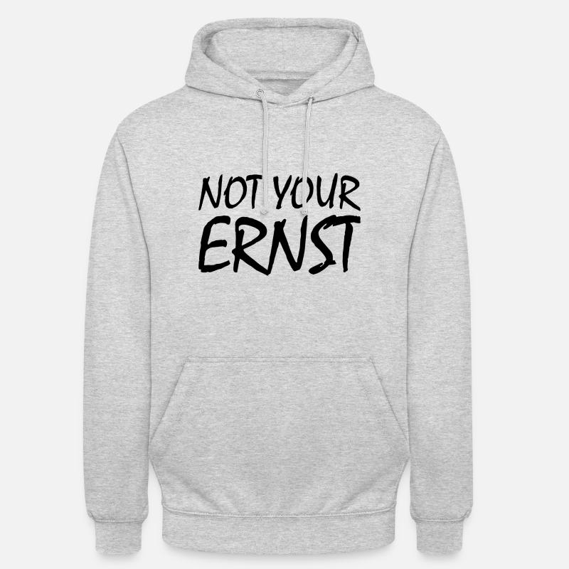 Pas votre ernst - Sweat-shirt à capuche unisexe - gris clair chiné