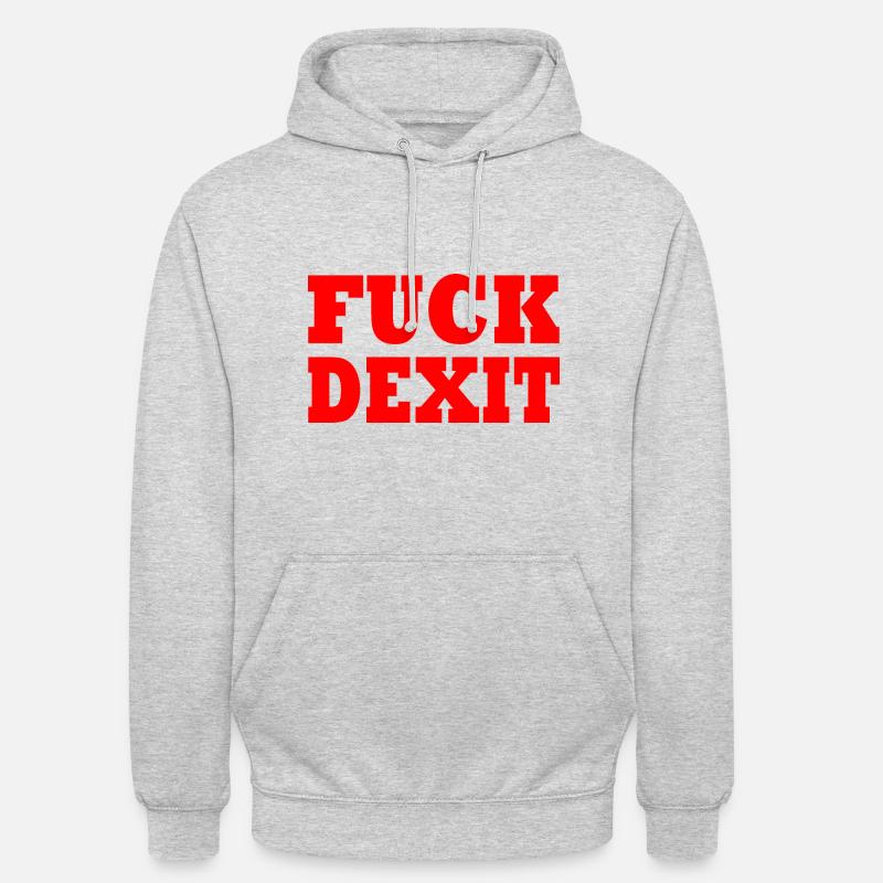 Fuck dexit - Sweat-shirt à capuche unisexe - gris clair chiné