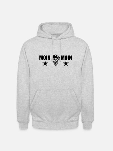 Moin - Unisex Hoodie - Hellgrau meliert