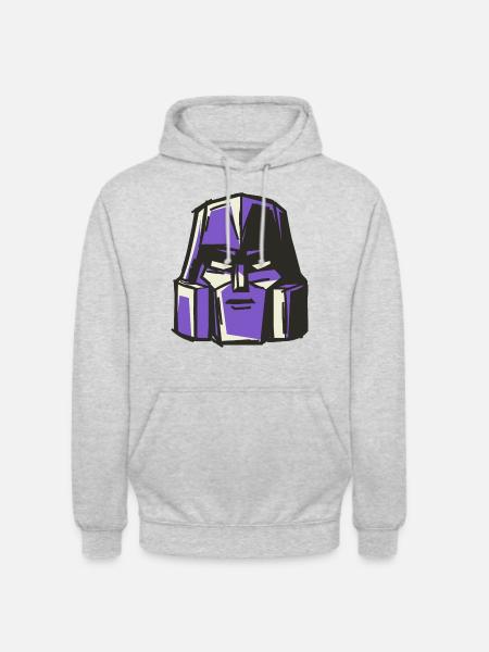 Transformers G1 Costume De Tête Megatron - Sweat-shirt à capuche unisexe - gris clair chiné