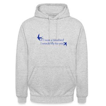 Bluebird - Unisex Hoodie - light heather grey - Front - Alina (178cm) & Michal (187cm)
