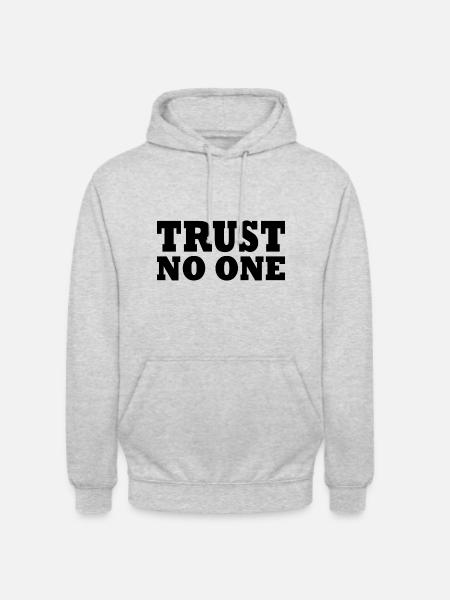 Trust no one - Unisex Hoodie - light heather grey