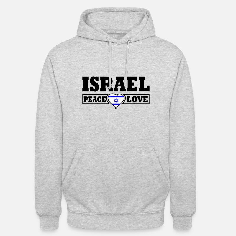 Israel - Hættetrøje unisex - lysegrå meleret