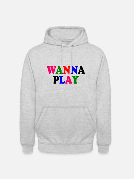 Wanna play - Unisex Hoodie - light heather grey