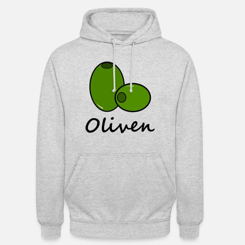 olives - Sweat-shirt à capuche unisexe - gris clair chiné