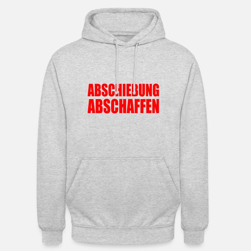 Abschiebung abschaffen - Unisex Hoodie - Hellgrau meliert