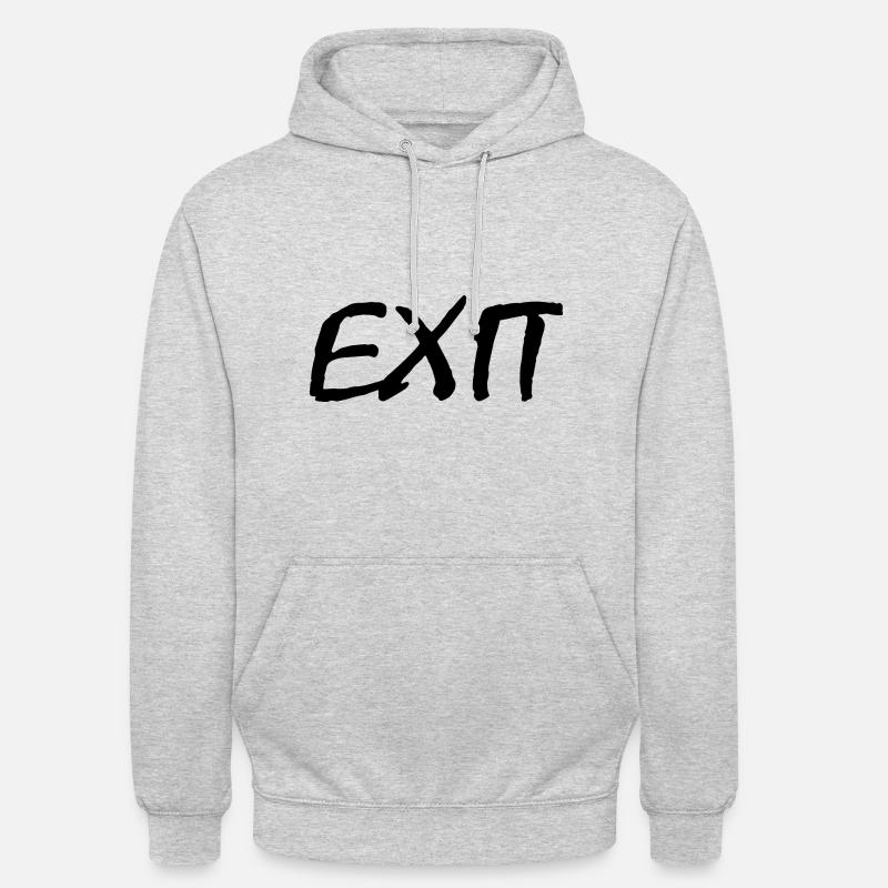 Exit - Unisex Hoodie - Hellgrau meliert