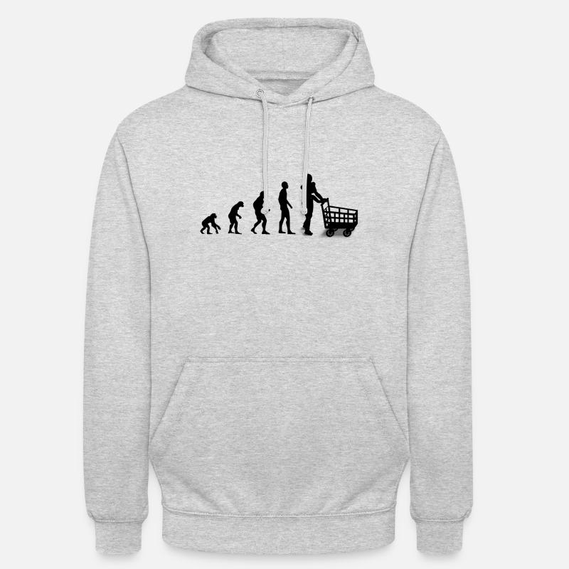 Evolution - Sweat-shirt à capuche unisexe - gris clair chiné