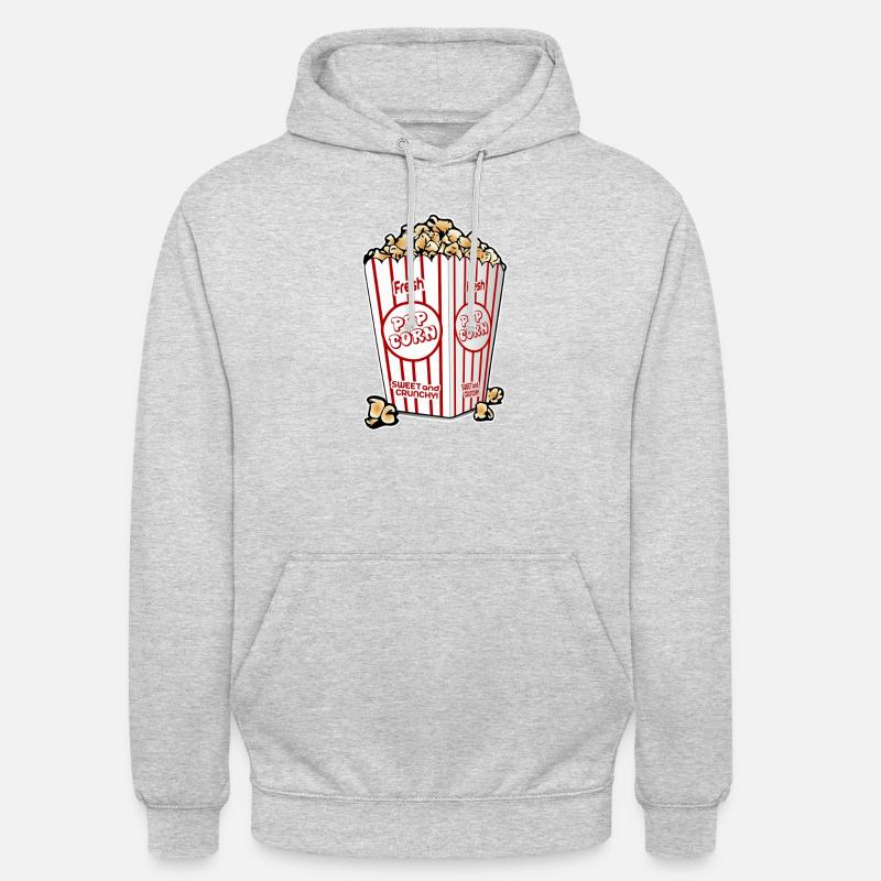 popcorn - Luvtröja unisex - ljusgråmelerad