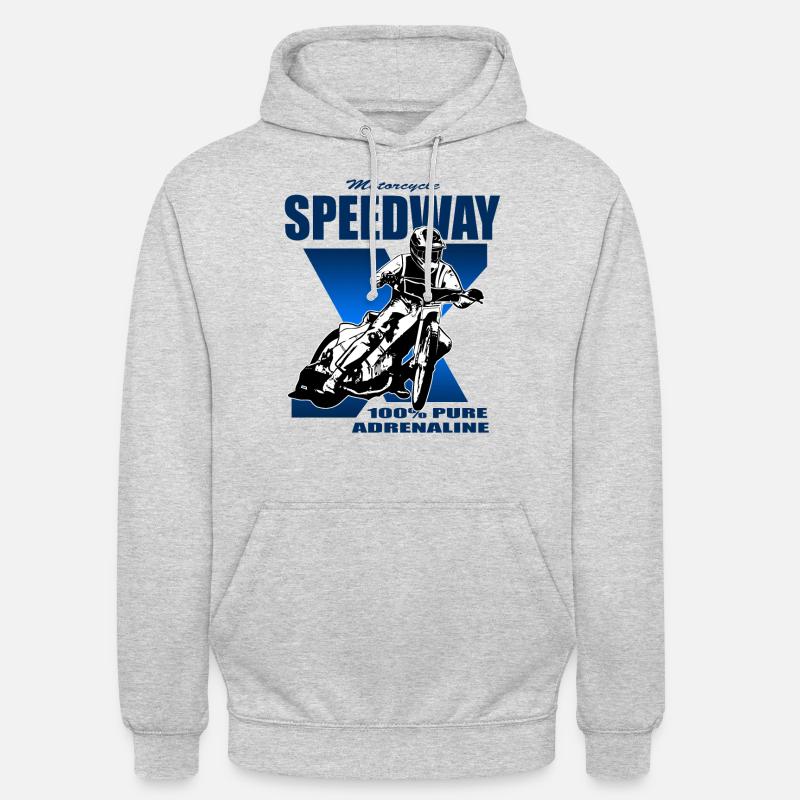 Speedway - Motorcycle Speedway - Sweat-shirt à capuche unisexe - gris clair chiné