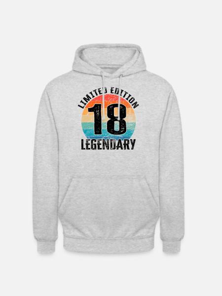 Happy Birthday - 18th birthday - Unisex Hoodie - light heather grey