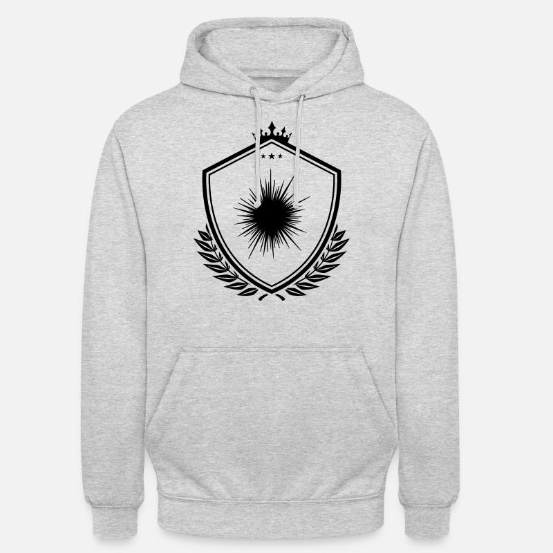 Armoiries de l’icône de l’oursin - Sweat-shirt à capuche unisexe - gris clair chiné