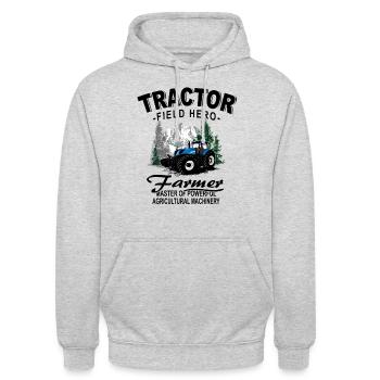 Tractor - Tractor - Farmer - Farmer - Unisex Hoodie - light heather grey - Front - Alina (178cm) & Michal (187cm)
