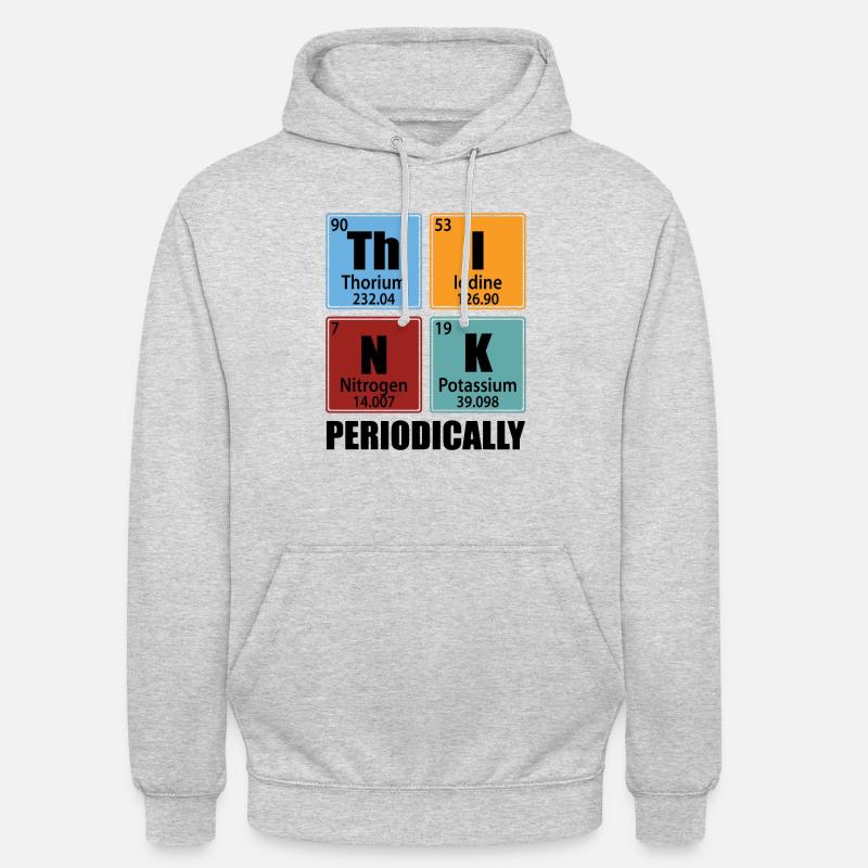 Think Periodically - Periodic Table Elements - Unisex Hoodie - light heather grey