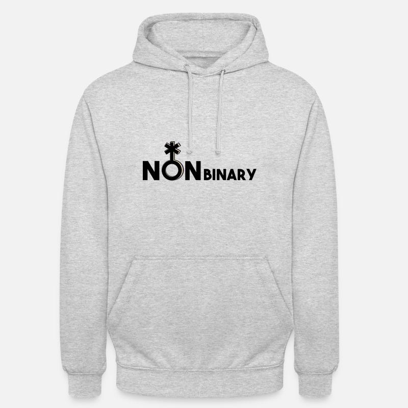 Nonbinary nonbinary nonbinary symbol multi-driving - Unisex Hoodie - light heather grey
