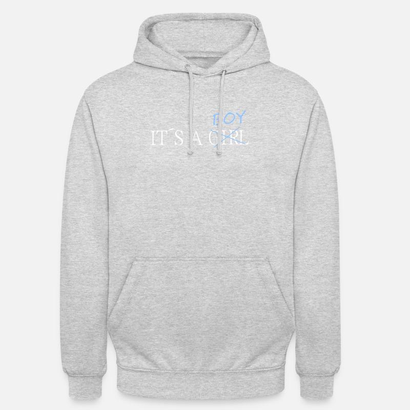 C’est un garçon - Sweat-shirt à capuche unisexe - gris clair chiné
