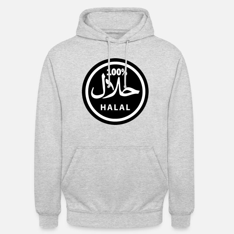 Halal - Sweat-shirt à capuche unisexe - gris clair chiné