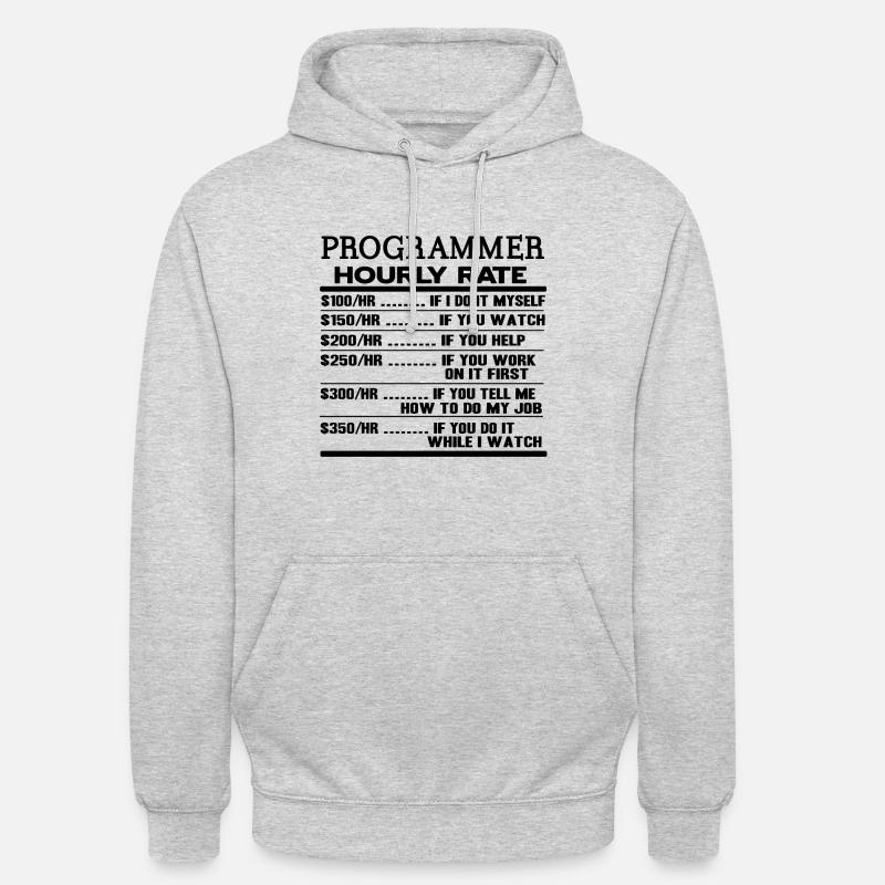 Programmierer - Unisex Hoodie - Hellgrau meliert