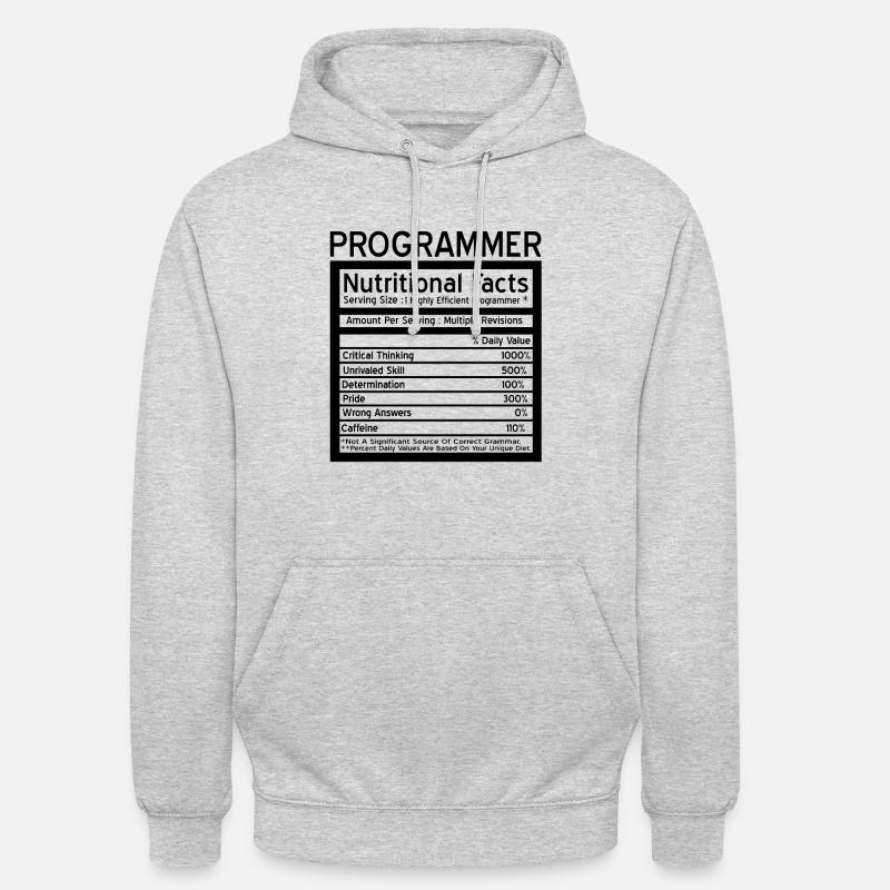 programmeur - Sweat-shirt à capuche unisexe - gris clair chiné