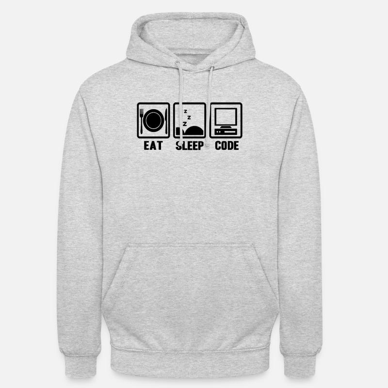 programmeur - Sweat-shirt à capuche unisexe - gris clair chiné