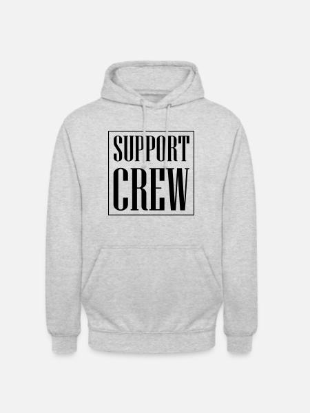 Support Crew - Unisex Hoodie - Hellgrau meliert