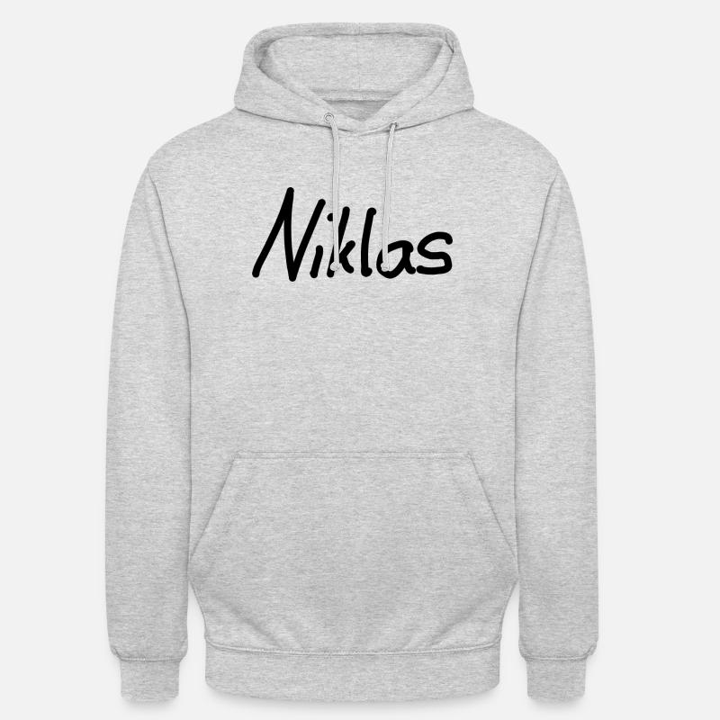 Niklas - Sweat-shirt à capuche unisexe - gris clair chiné