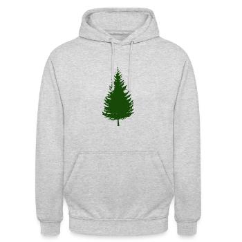 Un sapin vert pour Noël - Sweat-shirt à capuche unisexe - gris clair chiné - Devant - Alina (178cm) & Michal (187cm)